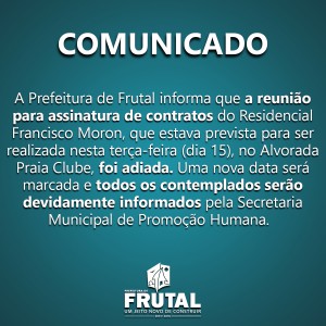 JOB - COMUNICADO ASSINATURA CONTRATOS