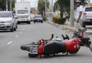 Motociclista se fere em acidente no XV de Novembro