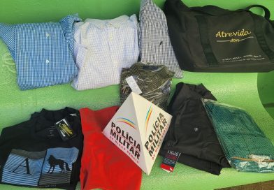 Polícia Militar recupera camisetas furtadas de loja na avenida Odilon em Iturama