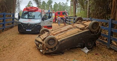 🚨 Carro capota em estrada rural de Patrocínio e deixa duas pessoas feridas