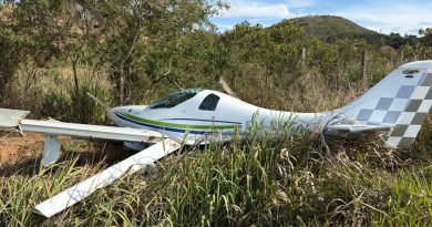 Aeronave de pequeno porte cai durante decolagem em São Lourenço; ocupantes saem ilesos