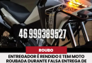 Entregador é rendido e tem moto roubada durante falsa entrega de lanches em Frutal