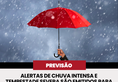 Alertas de chuva intensa e tempestade severa são emitidos para Frutal e região neste fim de semana