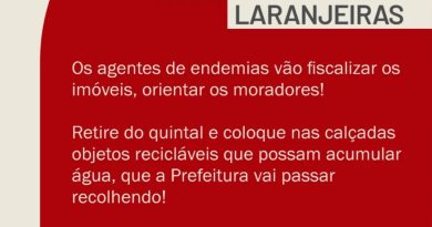 Atenção moradores do bairro Jardim das Laranjeiras!