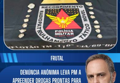 Denúncia anônima leva PM a apreender drogas prontas para venda em Frutal