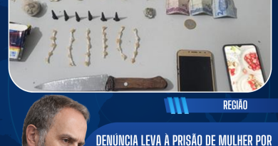 Denúncia leva à prisão de mulher por tráfico e receptação em Conceição das Alagoas