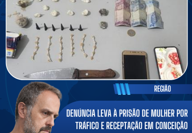 Denúncia leva à prisão de mulher por tráfico e receptação em Conceição das Alagoas