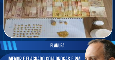 PM apreende drogas e prende suspeito por tráfico envolvendo menores em Planura