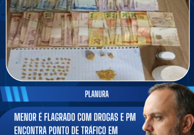 PM apreende drogas e prende suspeito por tráfico envolvendo menores em Planura