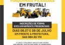 NOVAS DATAS CURSOS GRATUITOS DE MÁQUINAS PESADAS EM FRUTAL! 