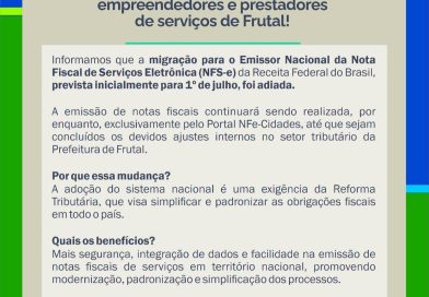 ATENÇÃO, EMPREENDEDORES E PRESTADORES DE SERVIÇOS DE FRUTAL!